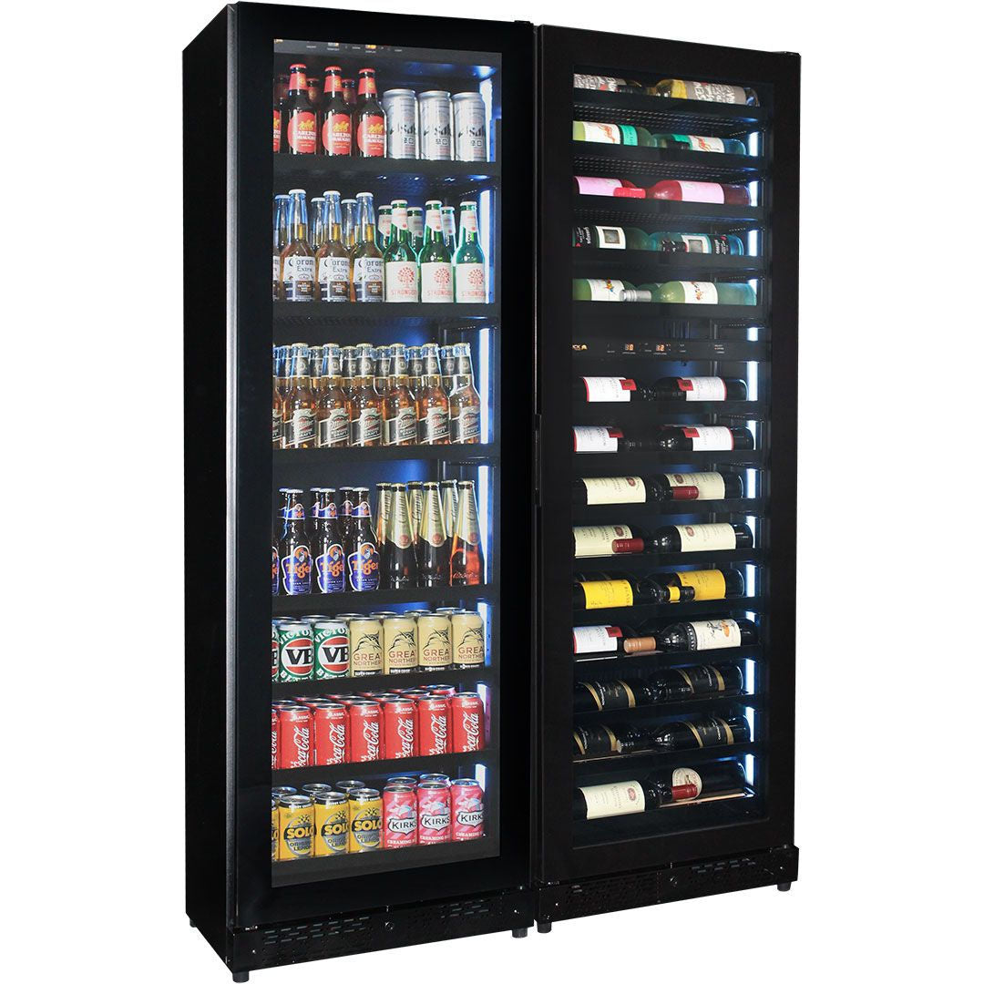 Bar Fridge | 209 Litre Upright Combo full view of beer and wine sections