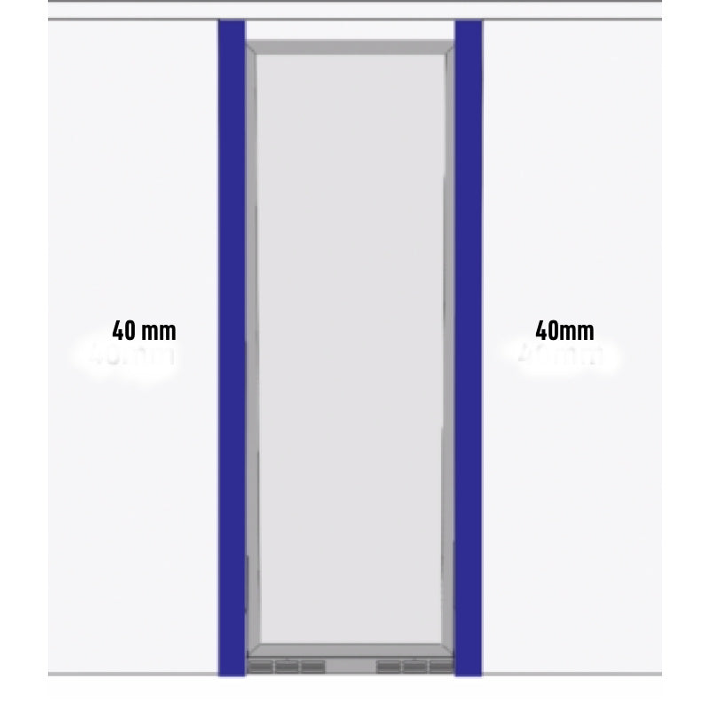 Wine Fridge | 405 Litre showing cavity clearance dimensions